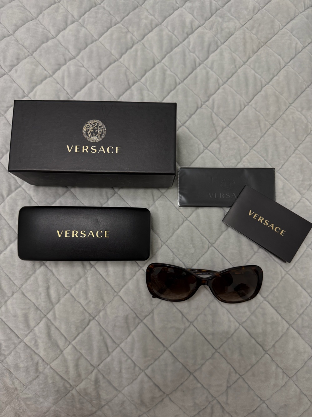 Versace Medusa Medallion Tortoiseshell Sunglasses